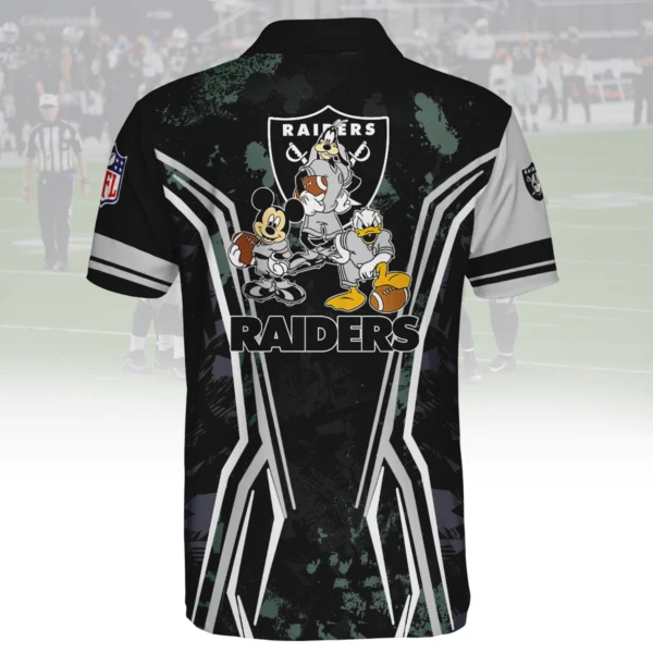 Las Vegas Raiders x Disney 3D Polo Shirt Custom Name