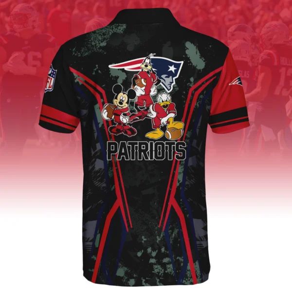 New England Patriots x Disney 3D Polo Shirt Custom Name