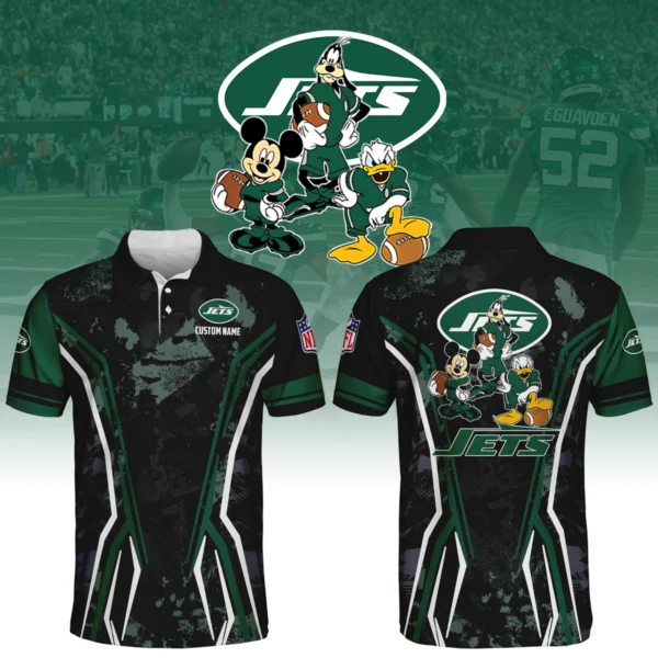 New York Jets x Disney 3D Polo Shirt Custom Name
