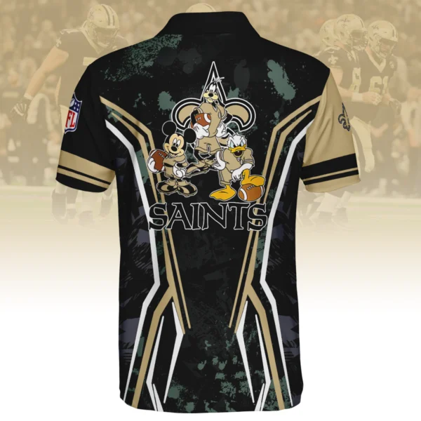 New Orleans Saints x Disney 3D Polo Shirt Custom Name
