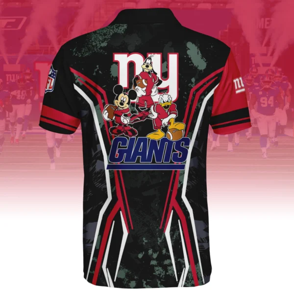 New York Giants x Disney 3D Polo Shirt Custom Name
