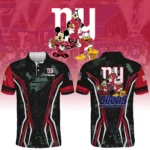 New York Giants x Disney 3D Polo Shirt Custom Name