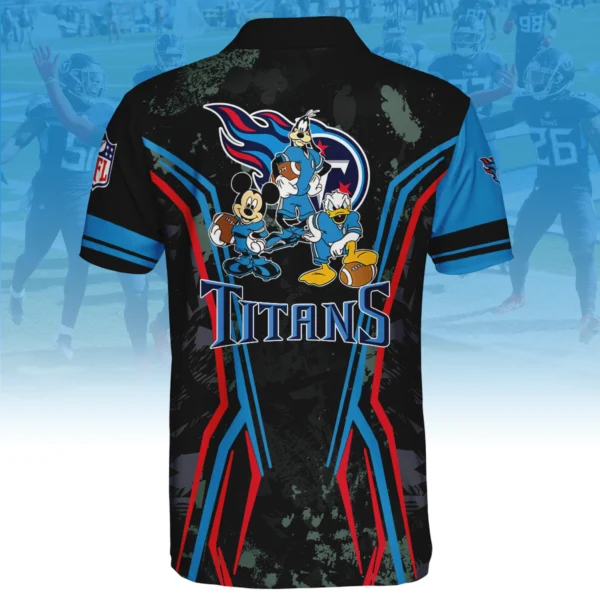Tennessee Titans x Disney 3D Polo Shirt Custom Name