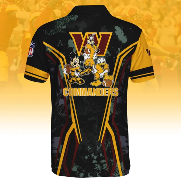Washington Commanders x Disney 3D Polo Shirt Custom Name
