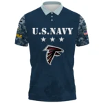 Atlanta Falcons x US Navy 250th Anniversary 3D Polo Shirt Custom Your Name
