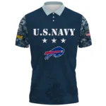 Buffalo Bills x US Navy 250th Anniversary 3D Polo Shirt Custom Your Name