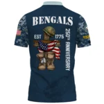 Cincinnati Bengals x US Navy 250th Anniversary 3D Polo Shirt Custom Your Name