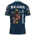 Chicago Bears x US Navy 250th Anniversary 3D Polo Shirt Custom Your Name