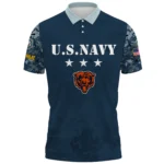 Chicago Bears x US Navy 250th Anniversary 3D Polo Shirt Custom Your Name