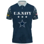 Dallas Cowboys x US Navy 250th Anniversary 3D Polo Shirt Custom Your Name
