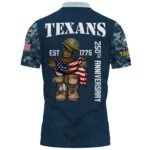 Houston Texans x US Navy 250th Anniversary 3D Polo Shirt Custom Your Name