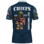 Kansas City Chiefs x US Navy 250th Anniversary 3D Polo Shirt Custom Your Name