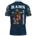 Los Angeles Rams x US Navy 250th Anniversary 3D Polo Shirt Custom Your Name