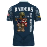 Las Vegas Raiders x US Navy 250th Anniversary 3D Polo Shirt Custom Your Name
