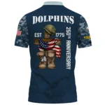 Miami Dolphins x US Navy 250th Anniversary 3D Polo Shirt Custom Your Name