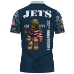New York Jets x US Navy 250th Anniversary 3D Polo Shirt Custom Your Name