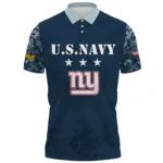 New York Giants x US Navy 250th Anniversary 3D Polo Shirt Custom Your Name