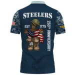Pittsburgh Steelers x US Navy 250th Anniversary 3D Polo Shirt Custom Your Name