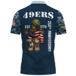 San Francisco 49ers x US Navy 250th Anniversary 3D Polo Shirt Custom Your Name