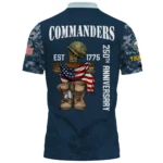 Washington Commanders x US Navy 250th Anniversary 3D Polo Shirt Custom Your Name