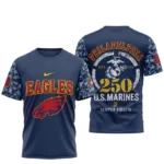 Philadelphia Eagles x US Marines 250th Birthday Semper Fidelis 3D T-Shirt