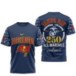 Tampa Bay Buccaneers x US Marines 250th Birthday Semper Fidelis 3D T-Shirt