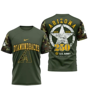 Arizona Diamondbacks x U.S. Army 250th Birthday 3D T-Shirt