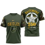 Baltimore Orioles x U.S. Army 250th Birthday 3D T-Shirt