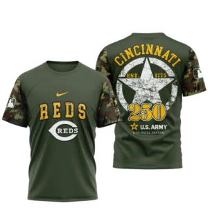 Cincinnati Reds x U.S. Army 250th Birthday 3D T-Shirt