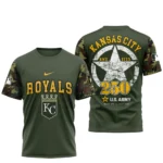 Kansas City Royals x U.S. Army 250th Birthday 3D T-Shirt