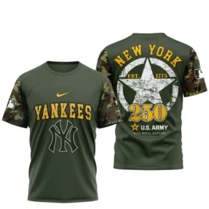 New York Yankees x U.S. Army 250th Birthday 3D T-Shirt