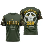 Philadelphia Phillies x U.S. Army 250th Birthday 3D T-Shirt