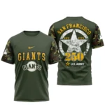 San Francisco Giants x U.S. Army 250th Birthday 3D T-Shirt