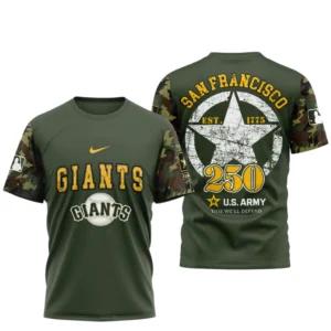 San Francisco Giants x U.S. Army 250th Birthday 3D T-Shirt