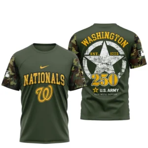 Washington Nationals x U.S. Army 250th Birthday 3D T-Shirt