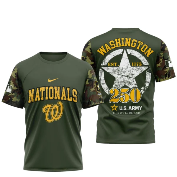 Washington Nationals x U.S. Army 250th Birthday 3D T-Shirt