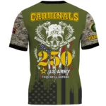 Arizona Cardinals x U.S. Army 250th Celebration Night Game 3D T-Shirt Limited 2026 Custom Your Name