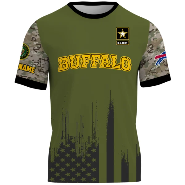 Buffalo Bills x U.S. Army 250th Celebration Night Game 3D T-Shirt Limited 2026 Custom Your Name