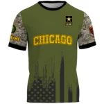 Chicago Bears x U.S. Army 250th Celebration Night Game 3D T-Shirt Limited 2026 Custom Your Name