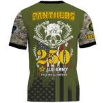 Carolina Panthers x U.S. Army 250th Celebration Night Game 3D T-Shirt Limited 2026 Custom Your Name
