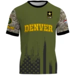 Denver Broncos x U.S. Army 250th Celebration Night Game 3D T-Shirt Limited 2026 Custom Your Name