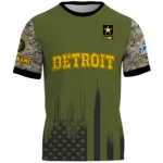 Detroit Lions x U.S. Army 250th Celebration Night Game 3D T-Shirt Limited 2026 Custom Your Name