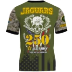 Jacksonville Jaguars x U.S. Army 250th Celebration Night Game 3D T-Shirt Limited 2026 Custom Your Name