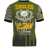 Philadelphia Eagles x U.S. Army 250th Celebration Night Game 3D T-Shirt Limited 2026 Custom Your Name