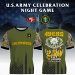 San Francisco 49ers x U.S. Army 250th Celebration Night Game 3D T-Shirt Limited 2026 Custom Your Name