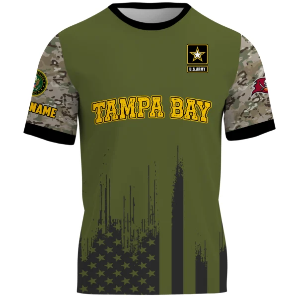 Tampa Bay Buccaneers x U.S. Army 250th Celebration Night Game 3D T-Shirt Limited 2026 Custom Your Name