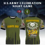 Tampa Bay Buccaneers x U.S. Army 250th Celebration Night Game 3D T-Shirt Limited 2026 Custom Your Name