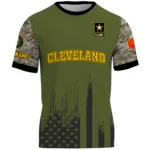 Cleveland Browns x U.S. Army 250th Celebration Night Game 3D T-Shirt Limited 2026 Custom Your Name