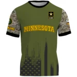 Minnesota Vikings x U.S. Army 250th Celebration Night Game 3D T-Shirt Limited 2026 Custom Your Name