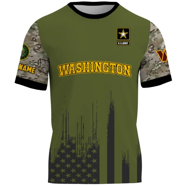 Washington Commanders U.S. Army 250th Celebration Night Game 3D T-Shirt Limited 2026 Custom Your Name